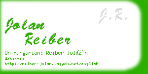 jolan reiber business card